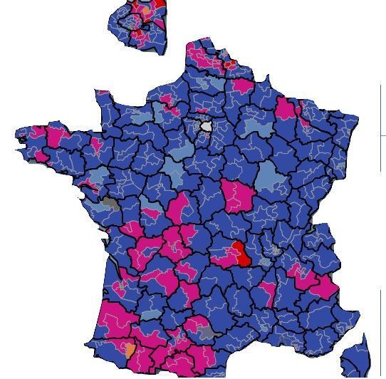 carte de france. La carte de France des